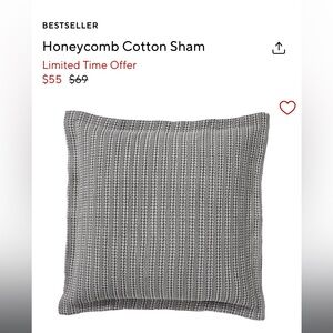 Pottery Barn Honeycomb sham